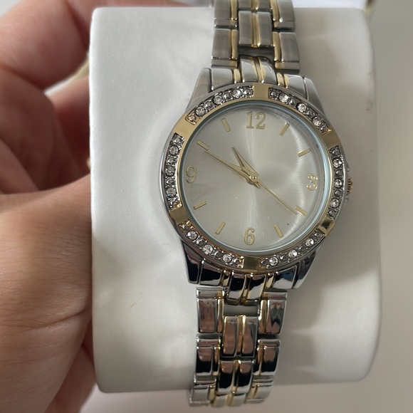 Charter Club Two Tone Crystal Accent Bracelet Watch 28mm - Picture 4 of 9